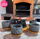 Jogo 9 Peças - Churrasco Giratório