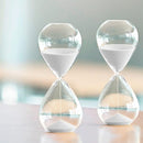 Ampulheta de Vidro Decorativa Temporizador de Areia 30 Minutos Decoração Casa (Branca)