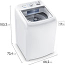 Máquina de Lavar Electrolux 15kg Branca Essential Care com Cesto Inox e Jet&Clean (LED15) - 127V