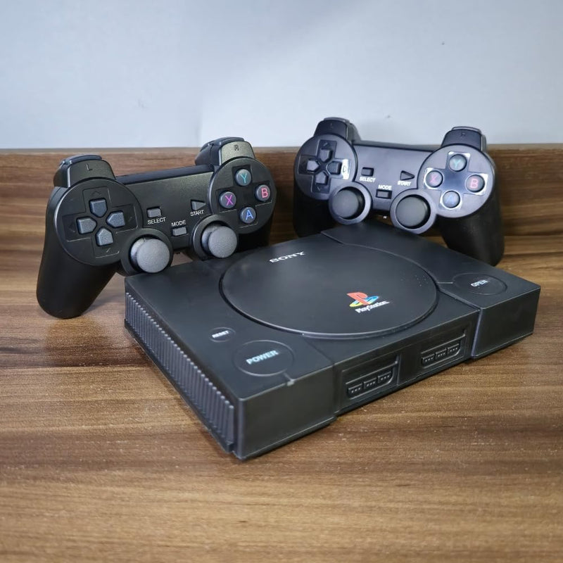 Console Retrô PSX com 40 mil jogos + 2 Controles diversos Games e Jogos+ 700 Jogos PS1 - Black