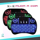 Mini Teclado Wireless Keyboard com Touchpad Com Led Usb Android Console e Tv