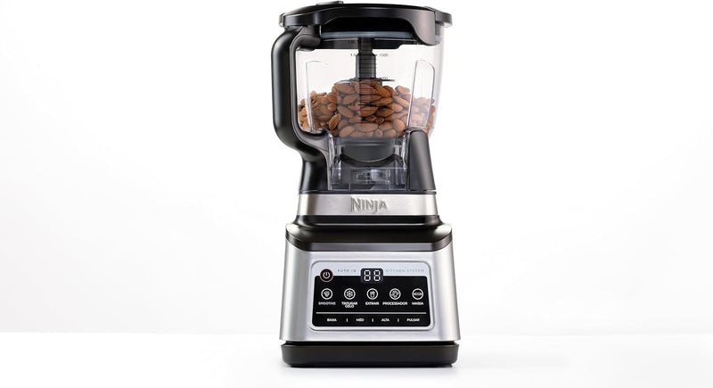 NINJA LIQUIDIFICADOR 1200 W, 5 Funções para Smoothies, Picar, Massa e Mais com Auto IQ, Jarra 2,2L, Jarra de Processador de 2L e 1 Copo para Levar, Preto
