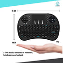 Mini Teclado Wireless Keyboard com Touchpad Com Led Usb Android Console e Tv