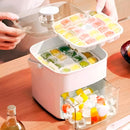 Forma de Gelo 2 em 1 com Dispenser, 48 Cubos, 16x15x14,5cm, Branco, com Pegador