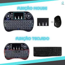 Mini Teclado Wireless Keyboard com Touchpad Com Led Usb Android Console e Tv