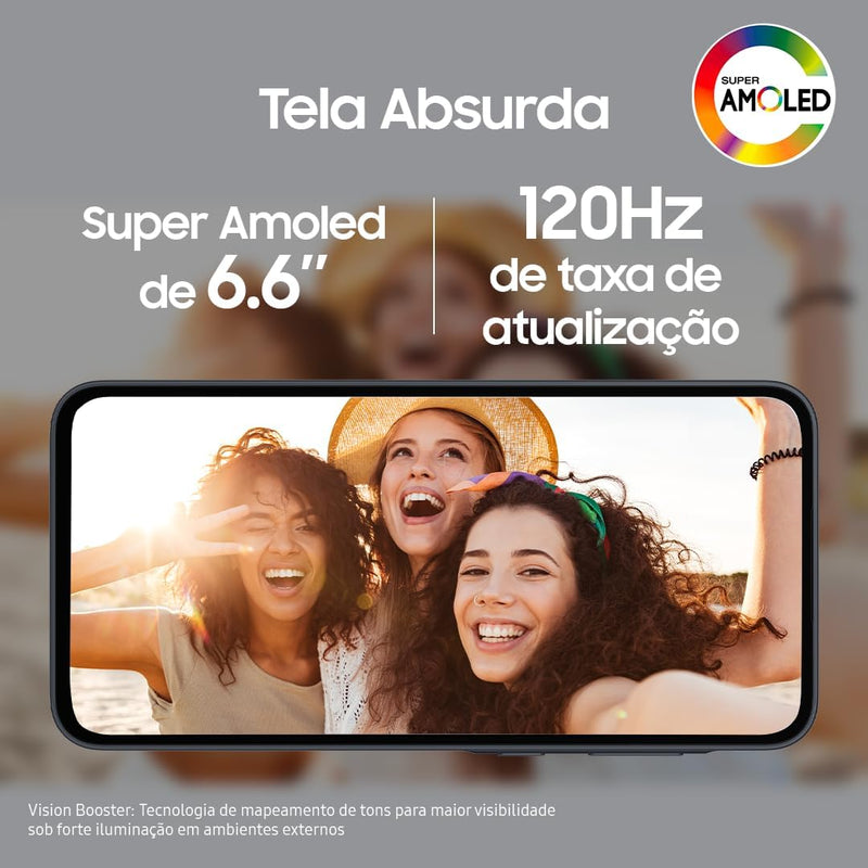 Samsung Galaxy A35 5G, Câmera Tripla Traseira de até 50MP, Selfie de 13MP, Nightography, Apagador de objetos, Design em vidro e IP67, Tela Super AMOLED de 6.6" 120Hz Vision Booster, 128GB - Azul Claro