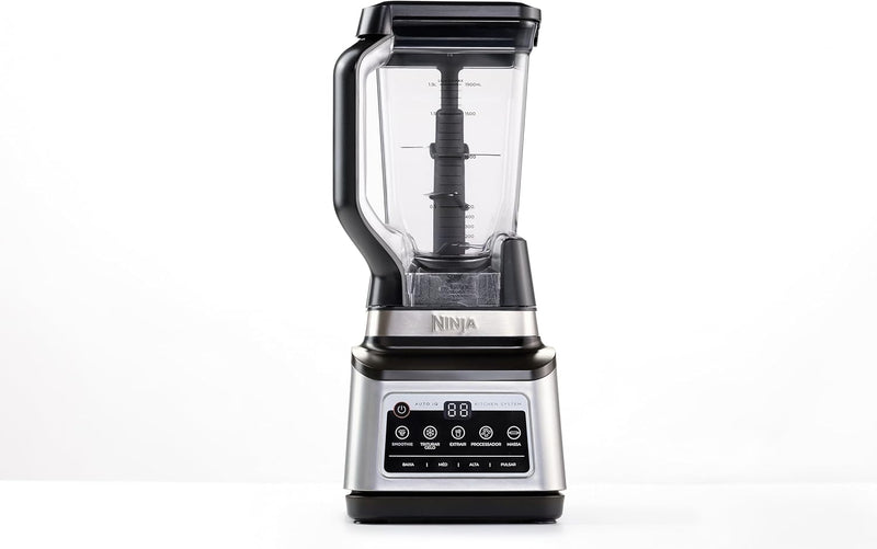 NINJA LIQUIDIFICADOR 1200 W, 5 Funções para Smoothies, Picar, Massa e Mais com Auto IQ, Jarra 2,2L, Jarra de Processador de 2L e 1 Copo para Levar, Preto