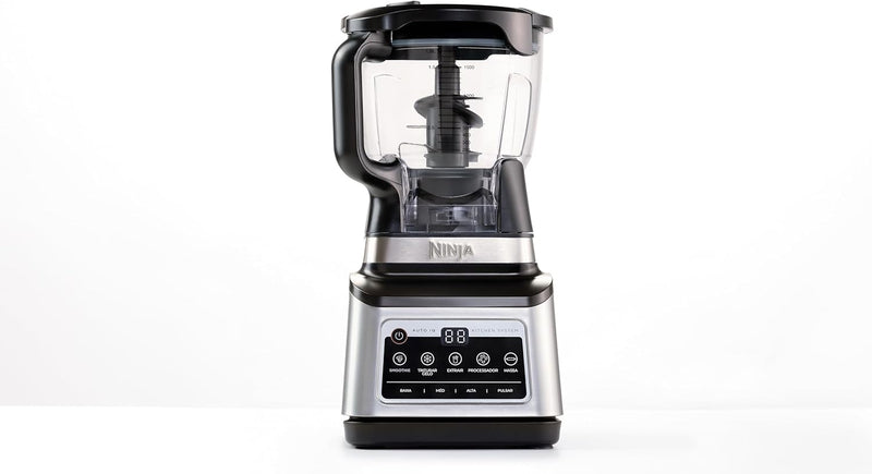NINJA LIQUIDIFICADOR 1200 W, 5 Funções para Smoothies, Picar, Massa e Mais com Auto IQ, Jarra 2,2L, Jarra de Processador de 2L e 1 Copo para Levar, Preto