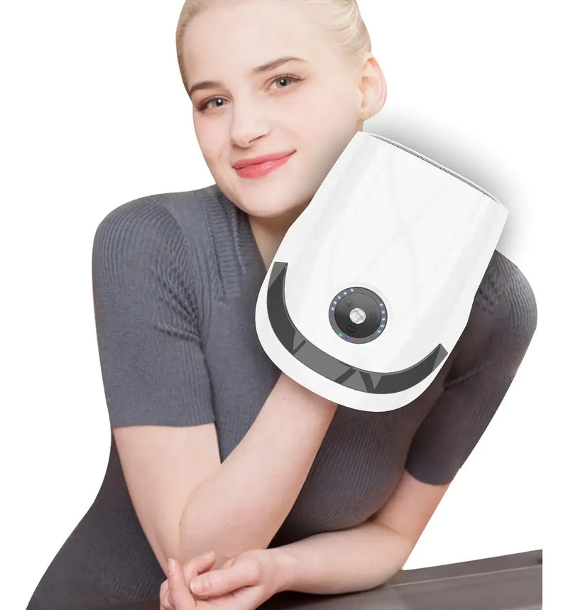 Massageador De Mão Elétrico Portátil, Recarregável, Branco