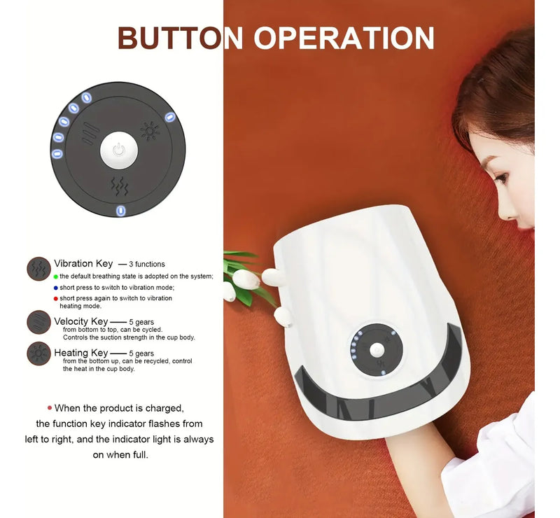 Massageador De Mão Elétrico Portátil, Recarregável, Branco