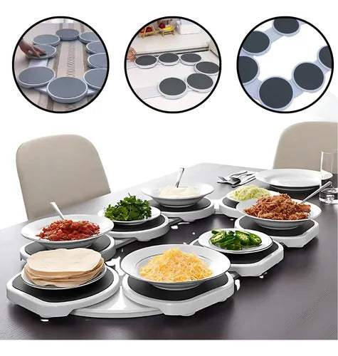 Mesa De Jantar Bandeja Giratória De Mesa Portátil Alimentos