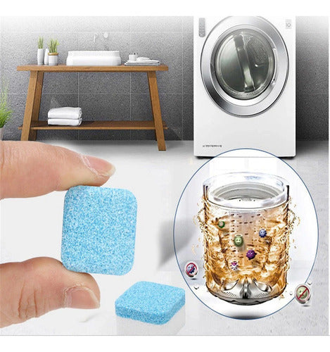 12 Tablete Pastilha Limpar Higienizar Máquina Lavar Roupa
