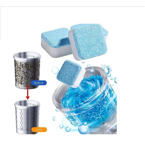 12 Tablete Pastilha Limpar Higienizar Máquina Lavar Roupa