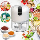 Mini Processador Elétrico Branco Moedor Automático de Cebola Alho S/Fio USB 250ml