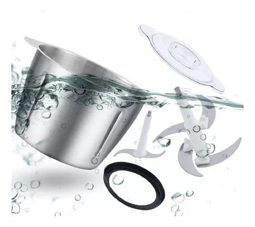 Processador Alimentos Elétrico Inox Legumes Carne 3 Litros