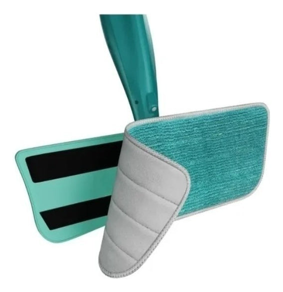 Mop Spray Fit Vassoura Rodo Magico Flash Limp Limpeza Cor Cinza/Verde
