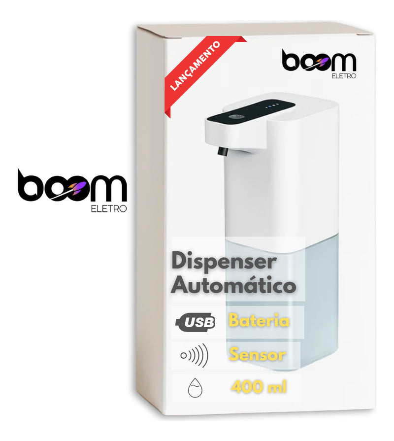 Saboneteira Dispenser Espuma Automática Sensor Boom Eletro - Touch - Seleção De 4 Níveis Através Do Touch