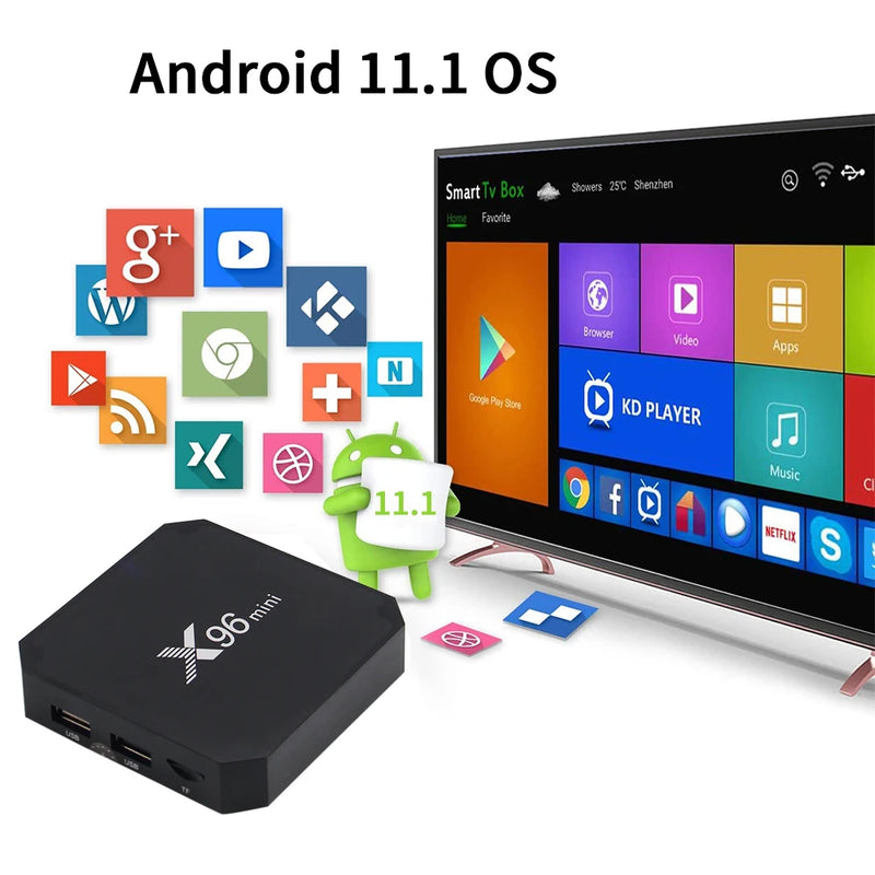 TV Box Android  + 1 controle de teclado grátis!