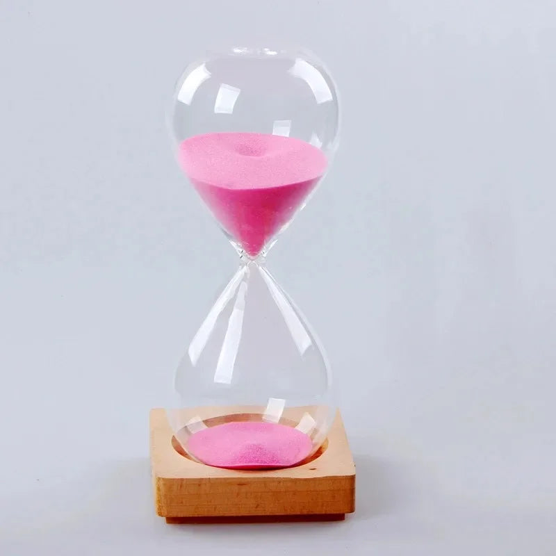 Ampulheta Criativa Transparente Multicor – Opções de 5 e 30 Minutos