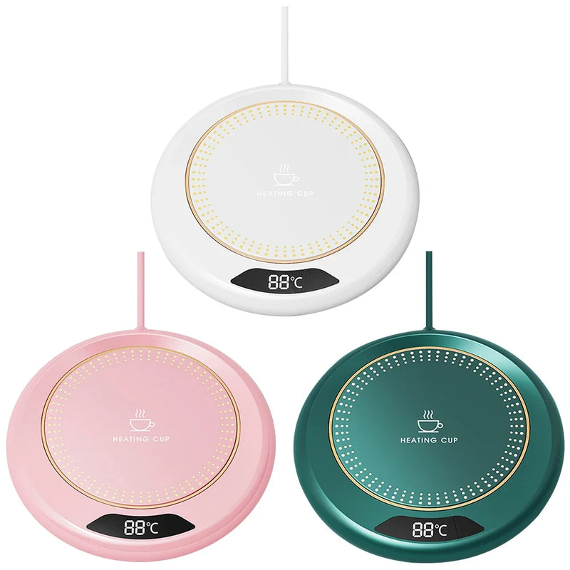 “Aquecedor de Caneca com Desligamento Automático – Aquecedor Elétrico de Bebidas para Chá, Água e Leite com Termostato, Base de Aquecimento para Uso em Viagens e Escritório.”