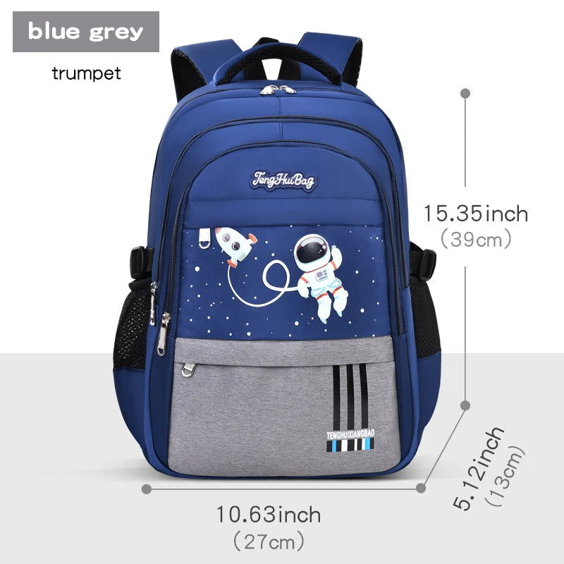 Mochila Escolar Infantil – Mochila Astronauta para Notebook (1º ao 6º Ano, Idade 6-12 Anos, Meninos)