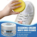 Easy No-Rinse Instant White Shoe Cleaner Cream - Safe for Sneakers, Canvas, Faux Leather Stain Remover & Whitening