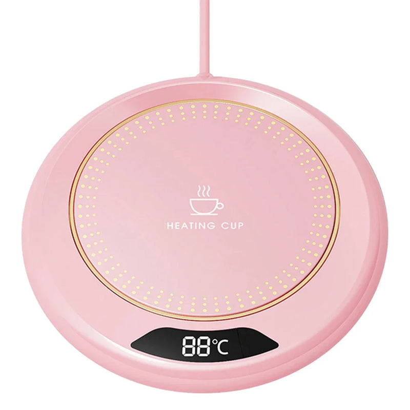 “Aquecedor de Caneca com Desligamento Automático – Aquecedor Elétrico de Bebidas para Chá, Água e Leite com Termostato, Base de Aquecimento para Uso em Viagens e Escritório.”