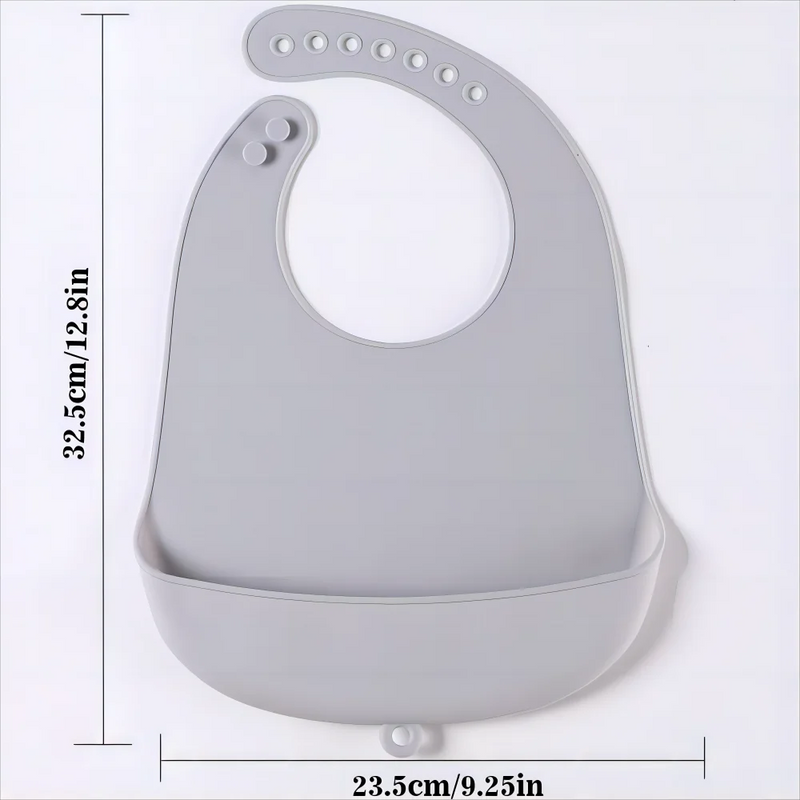 Babadores de Silicone para Bebê – Fáceis de Limpar, Babadores Impermeáveis para Saliva e Refeições Infantis