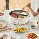 Panela Elétrica Multifuncional Colorida em Formato de Pato-Mandarim com Quatro Divisórias, Capacidade de 6 Litros, Integrada para Uso Doméstico.