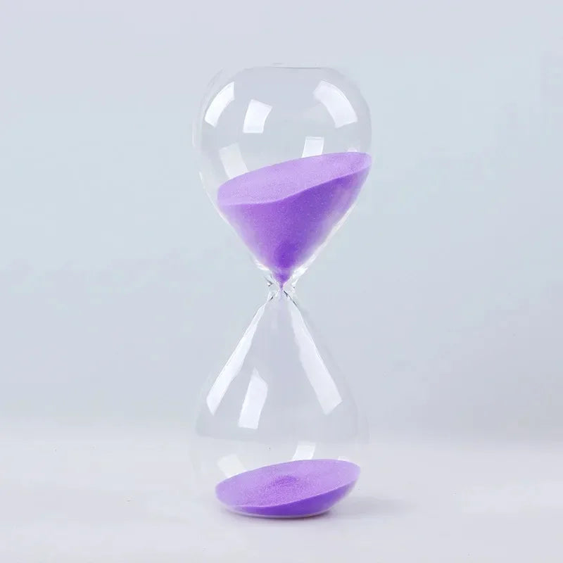 Ampulheta Criativa Transparente Multicor – Opções de 5 e 30 Minutos