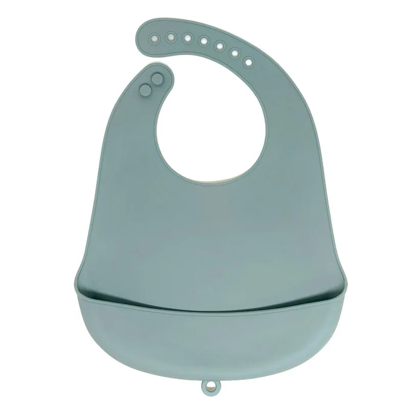 Babadores de Silicone para Bebê – Fáceis de Limpar, Babadores Impermeáveis para Saliva e Refeições Infantis