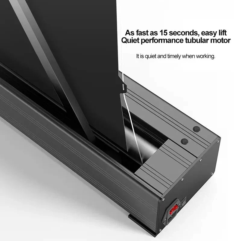 160/170/180/200 Inch Motorized Tab Tension Electric Floor Rising Projector Screens for Home Theater Long Throw Projector