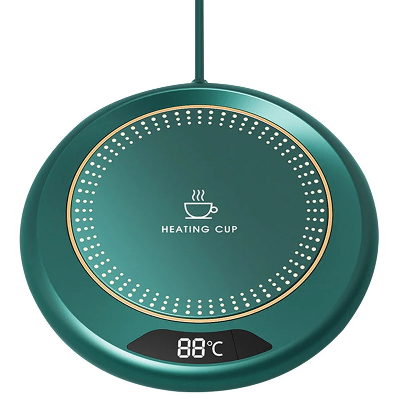 “Aquecedor de Caneca com Desligamento Automático – Aquecedor Elétrico de Bebidas para Chá, Água e Leite com Termostato, Base de Aquecimento para Uso em Viagens e Escritório.”