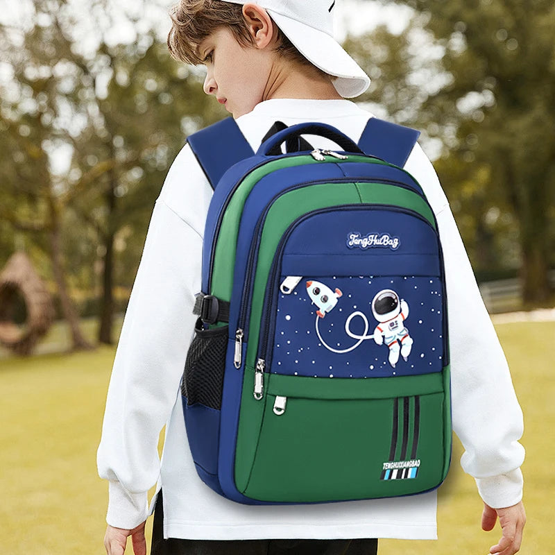 Mochila Escolar Infantil – Mochila Astronauta para Notebook (1º ao 6º Ano, Idade 6-12 Anos, Meninos)