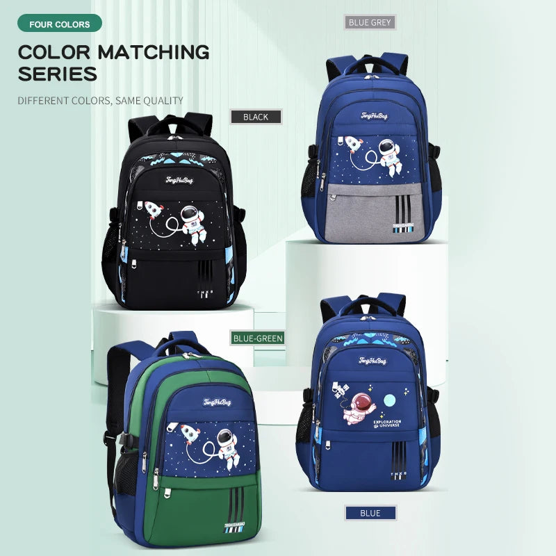 Mochila Escolar Infantil – Mochila Astronauta para Notebook (1º ao 6º Ano, Idade 6-12 Anos, Meninos)