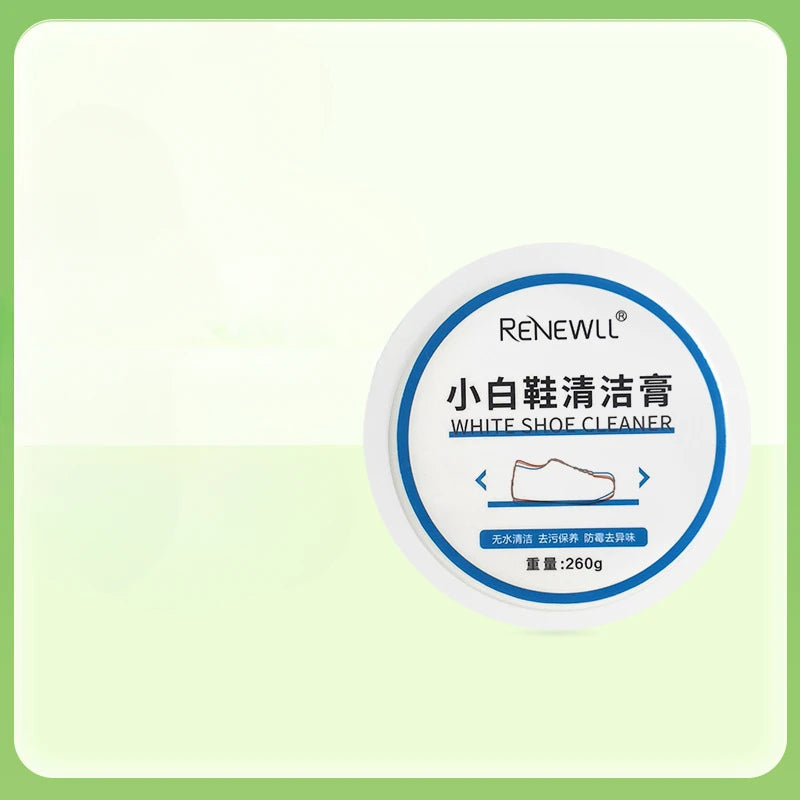 Easy No-Rinse Instant White Shoe Cleaner Cream - Safe for Sneakers, Canvas, Faux Leather Stain Remover & Whitening