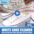 Easy No-Rinse Instant White Shoe Cleaner Cream - Safe for Sneakers, Canvas, Faux Leather Stain Remover & Whitening