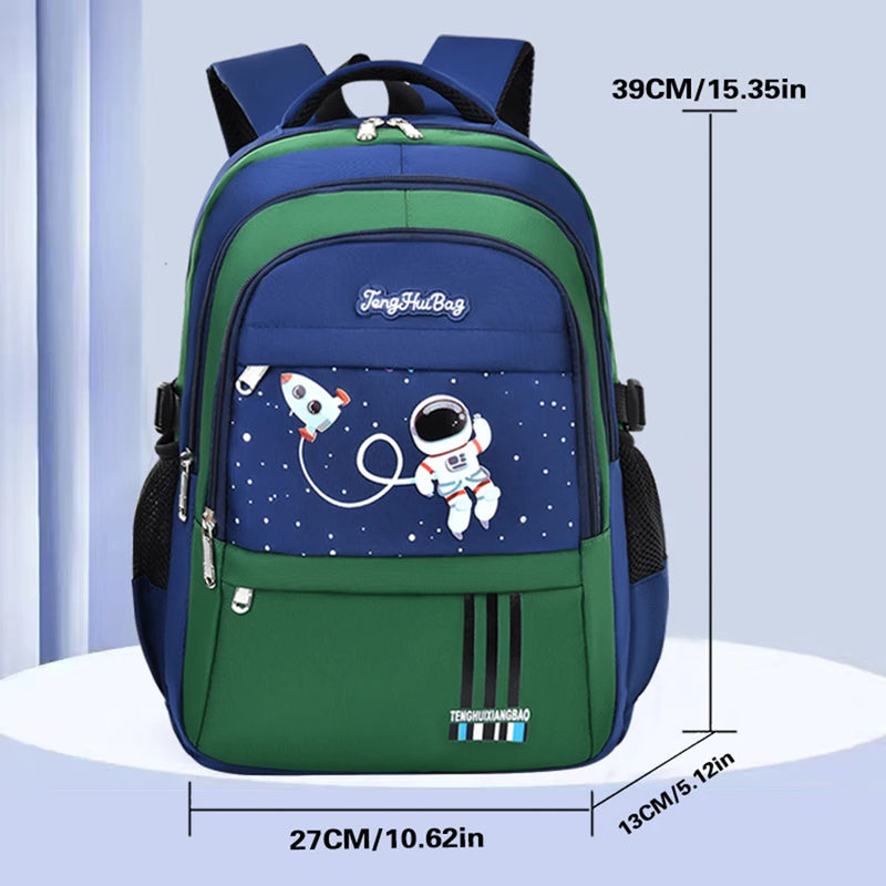 Mochila Escolar Infantil – Mochila Astronauta para Notebook (1º ao 6º Ano, Idade 6-12 Anos, Meninos)
