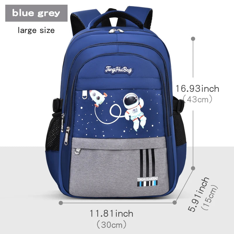 Mochila Escolar Infantil – Mochila Astronauta para Notebook (1º ao 6º Ano, Idade 6-12 Anos, Meninos)