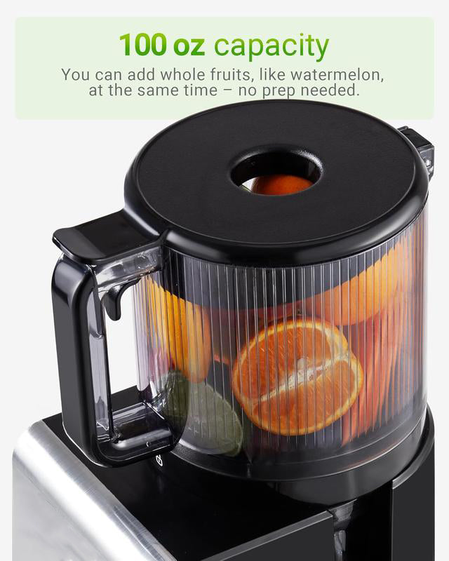 Cold Press Juicer – Large Feed Chute, Easy Clean, BPA Free