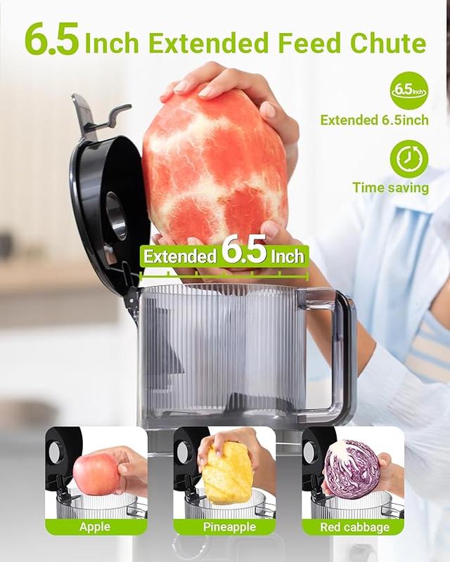 Cold Press Juicer – Large Feed Chute, Easy Clean, BPA Free