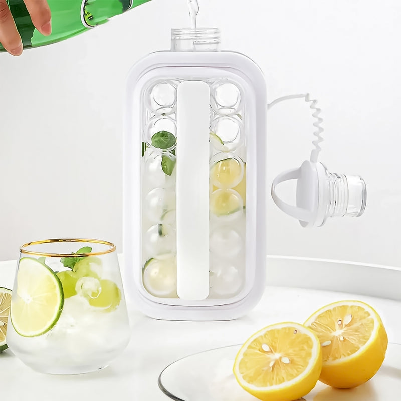 Garrafa Squeeze Forma de Gelo Cubos Portátil Silicone