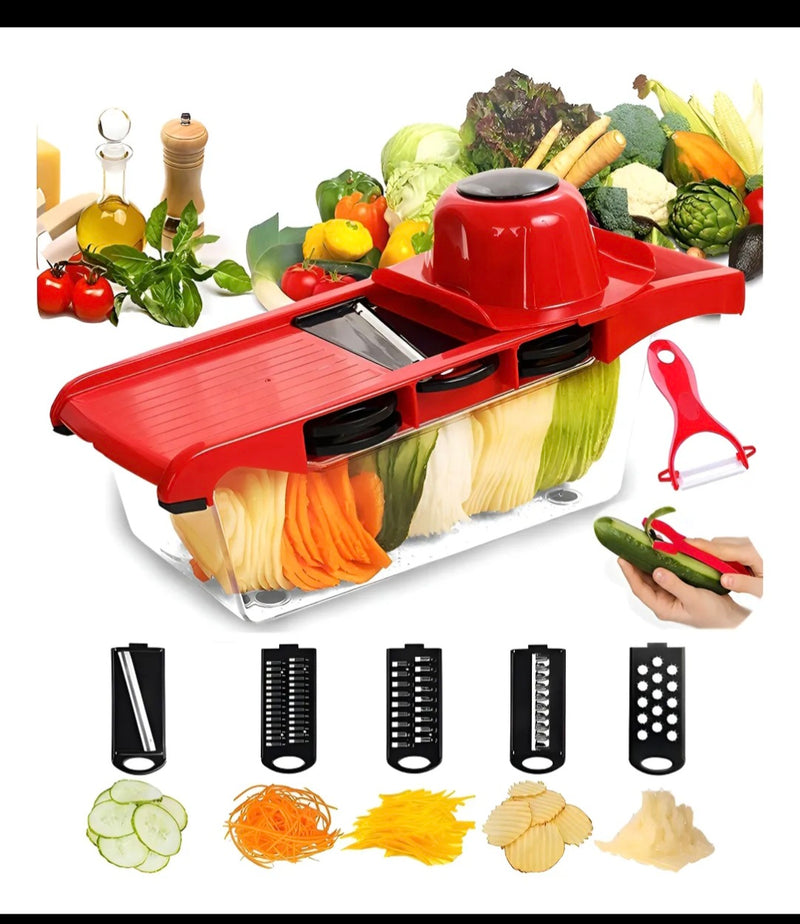 6 Em 1 Mandoline Slicer Nicer E Fatiador Cortador De Legumes