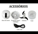 Mini Processador Elétrico De  Legumes e carne . Usb - 3 Lâminas Cor Branco